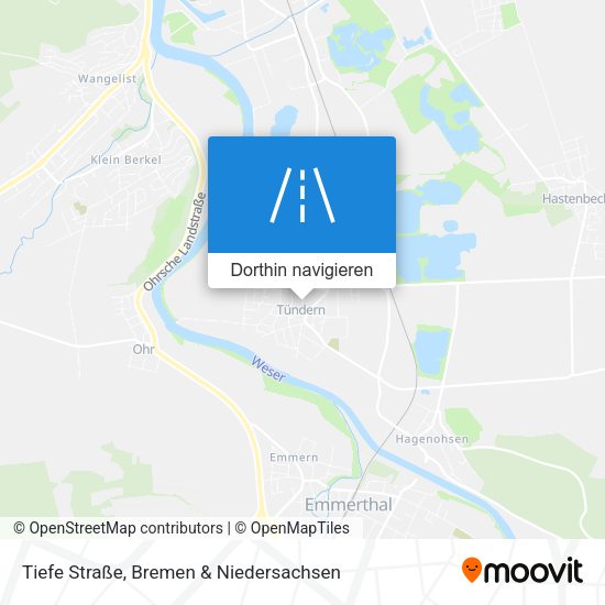 Tiefe Straße Karte