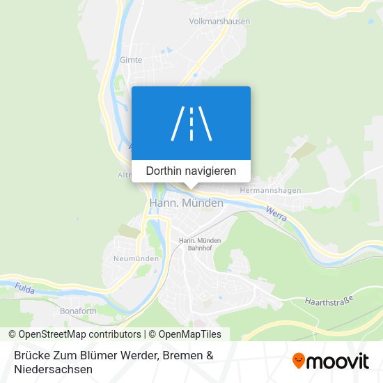 Brücke Zum Blümer Werder Karte