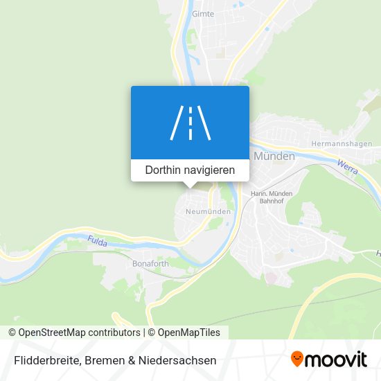 Flidderbreite Karte