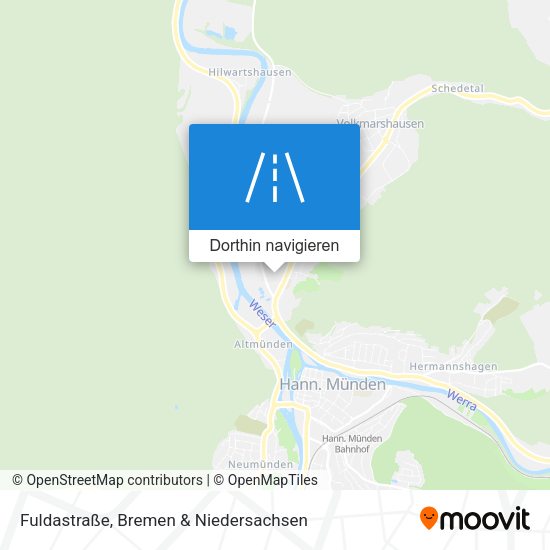 Fuldastraße Karte
