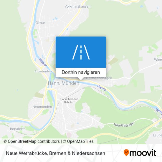Neue Werrabrücke Karte