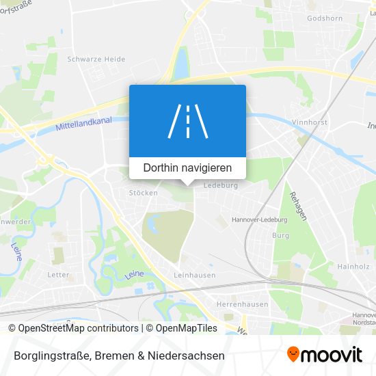 Borglingstraße Karte