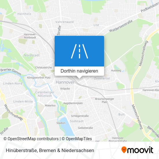 Hinüberstraße Karte
