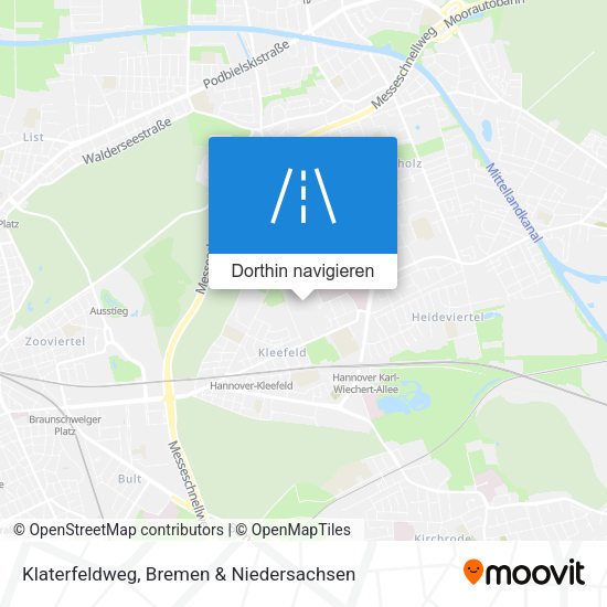 Klaterfeldweg Karte