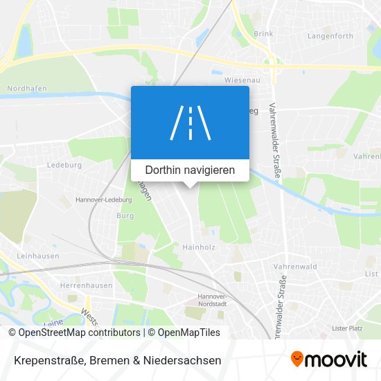 Krepenstraße Karte