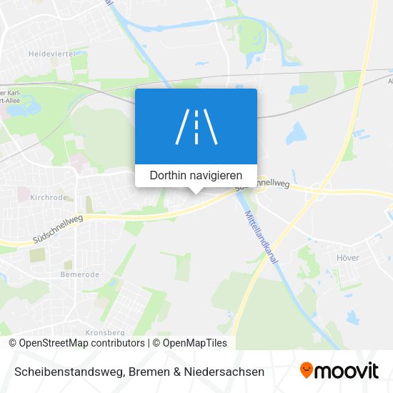 Scheibenstandsweg Karte