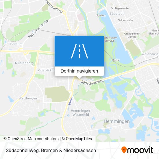 Südschnellweg Karte