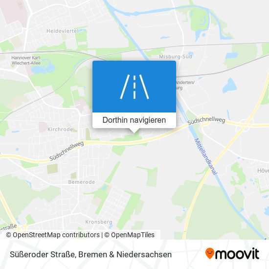 Süßeroder Straße Karte