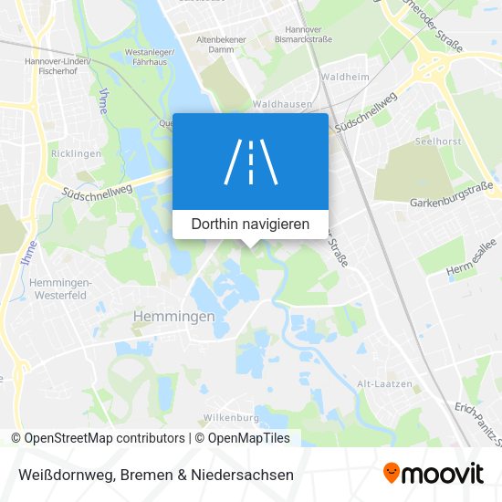 Weißdornweg Karte