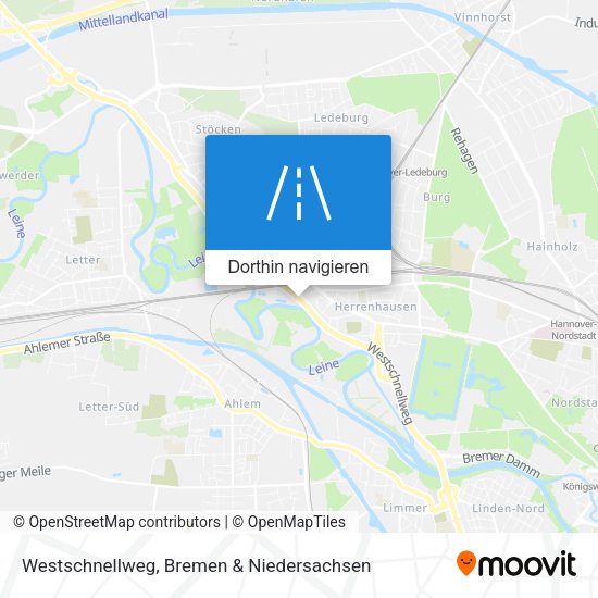 Westschnellweg Karte