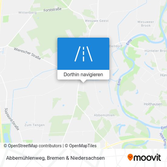 Abbemühlenweg Karte