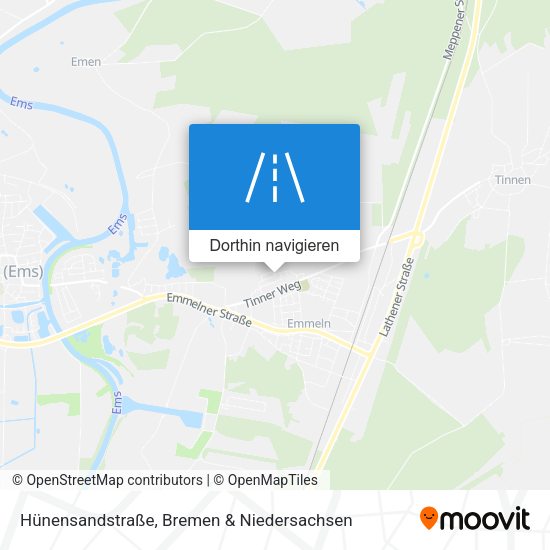 Hünensandstraße Karte