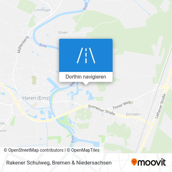 Rakener Schulweg Karte