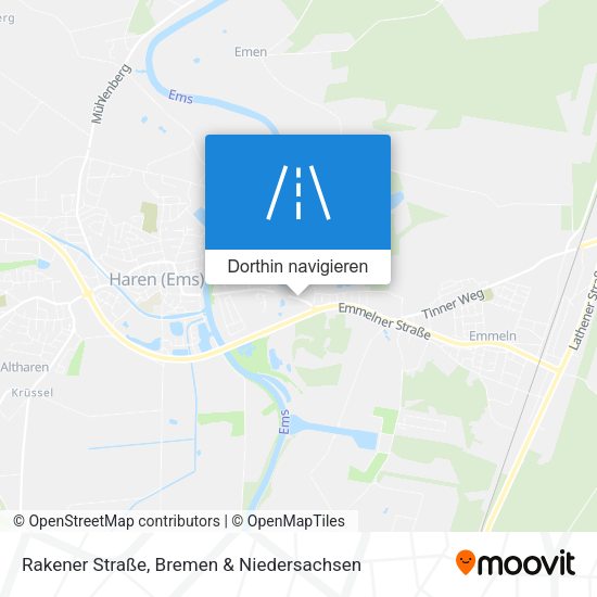 Rakener Straße Karte