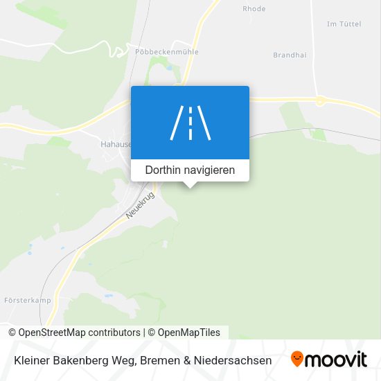 Kleiner Bakenberg Weg Karte