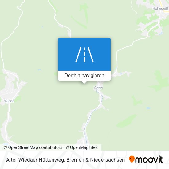 Alter Wiedaer Hüttenweg Karte