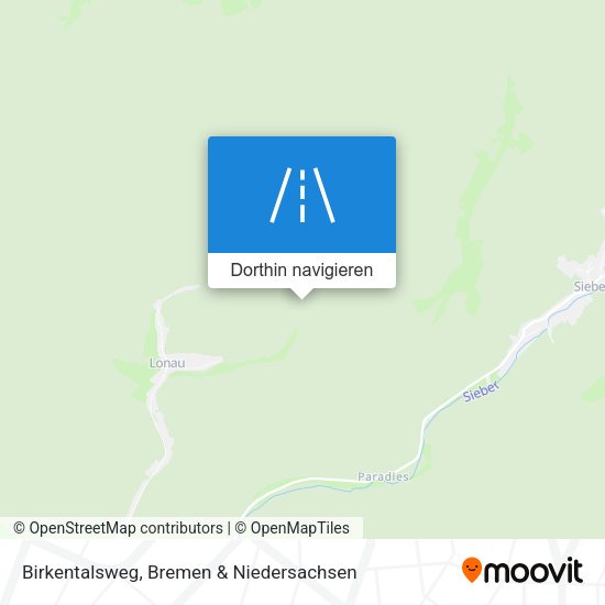 Birkentalsweg Karte