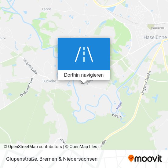 Glupenstraße Karte