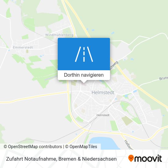 Zufahrt Notaufnahme Karte