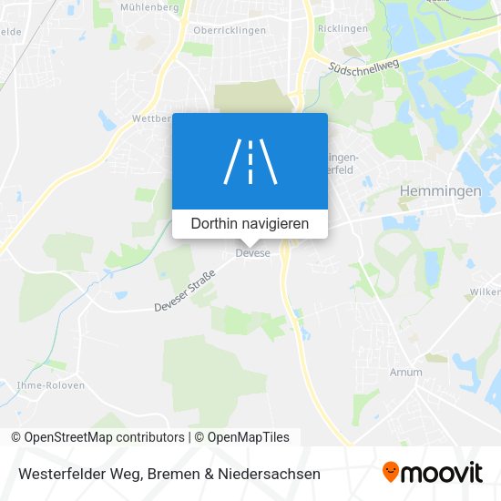 Westerfelder Weg Karte