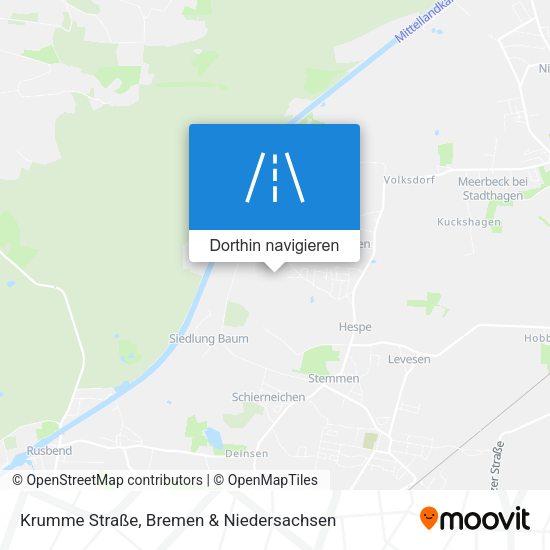 Krumme Straße Karte