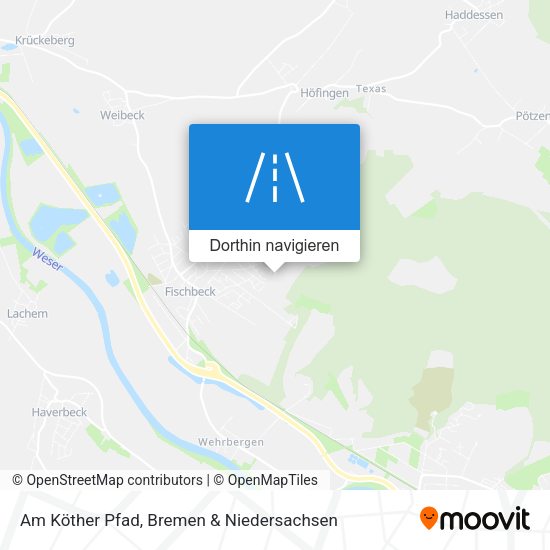 Am Köther Pfad Karte