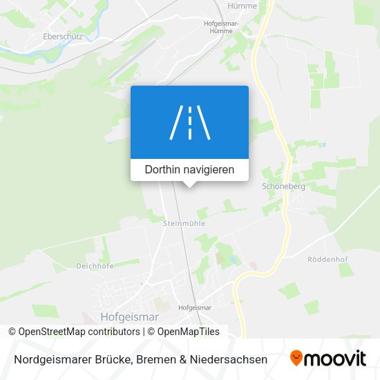 Nordgeismarer Brücke Karte