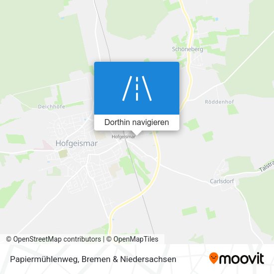 Papiermühlenweg Karte
