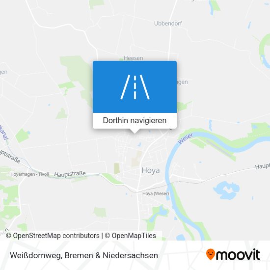 Weißdornweg Karte