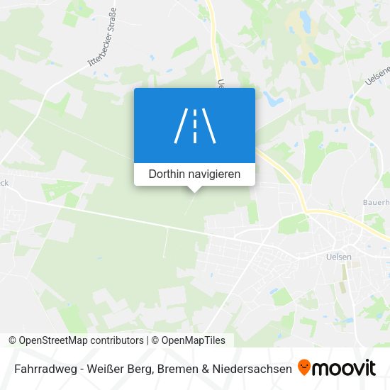 Fahrradweg - Weißer Berg Karte