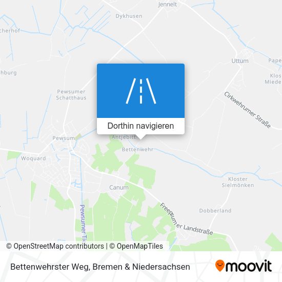 Bettenwehrster Weg Karte