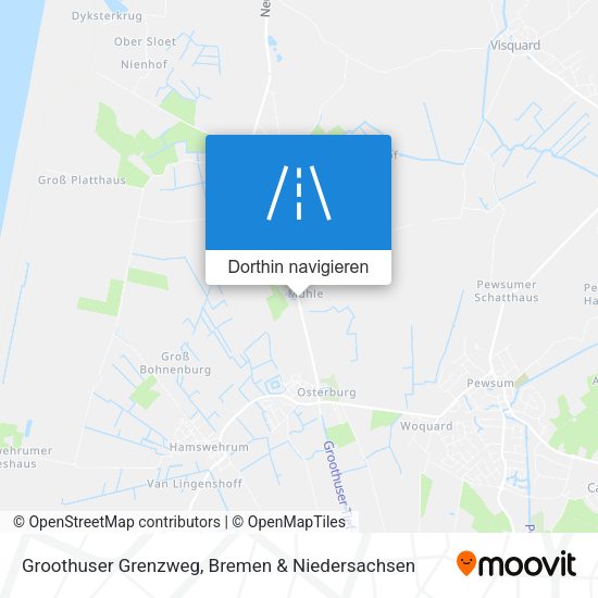 Groothuser Grenzweg Karte