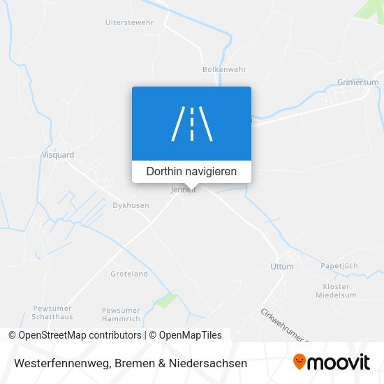 Westerfennenweg Karte