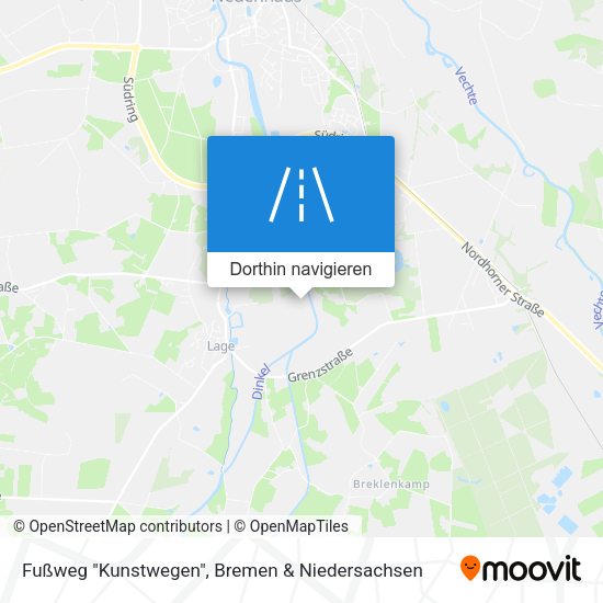Fußweg "Kunstwegen" Karte
