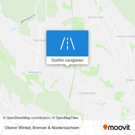 Oberer Winkel Karte