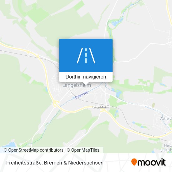 Freiheitsstraße Karte