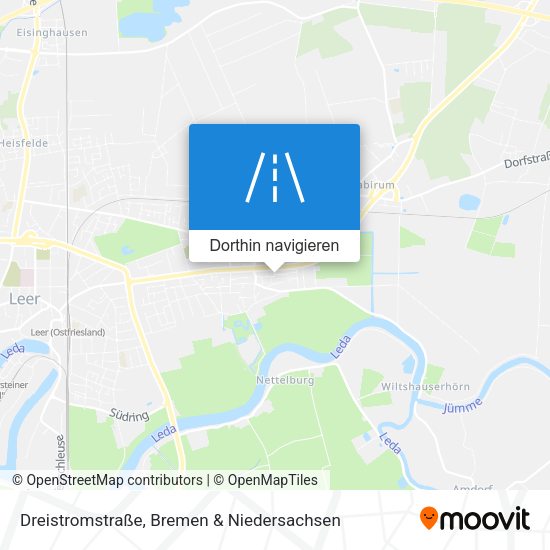 Dreistromstraße Karte
