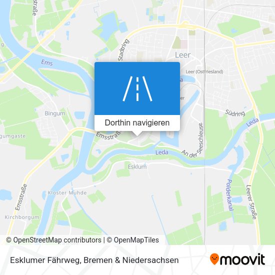 Esklumer Fährweg Karte