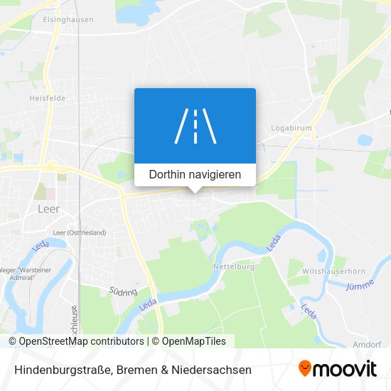 Hindenburgstraße Karte