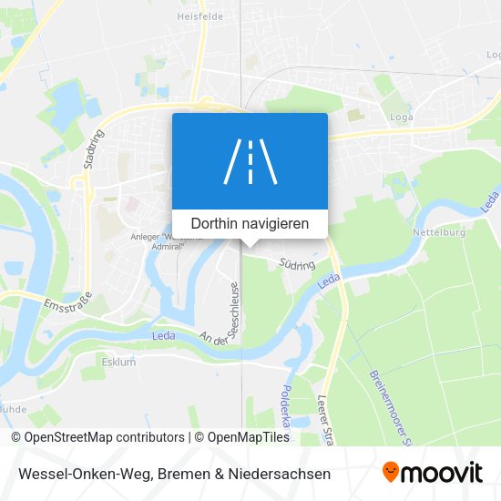 Wessel-Onken-Weg Karte