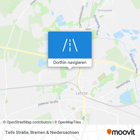 Tiefe Straße Karte