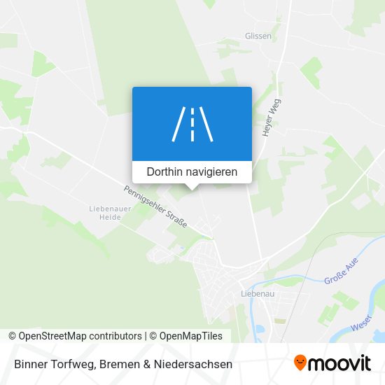 Binner Torfweg Karte