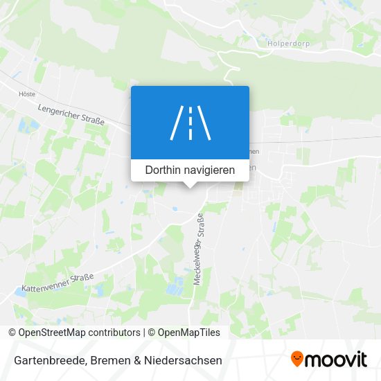 Gartenbreede Karte