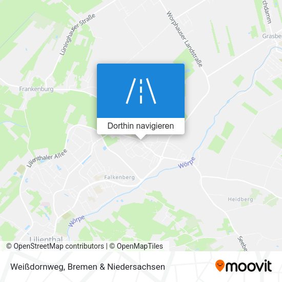 Weißdornweg Karte