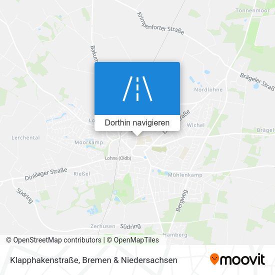 Klapphakenstraße Karte