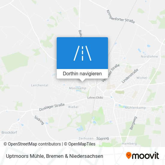 Uptmoors Mühle Karte
