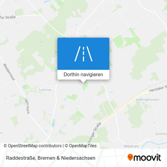 Raddestraße Karte
