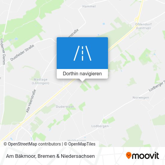 Am Bäkmoor Karte
