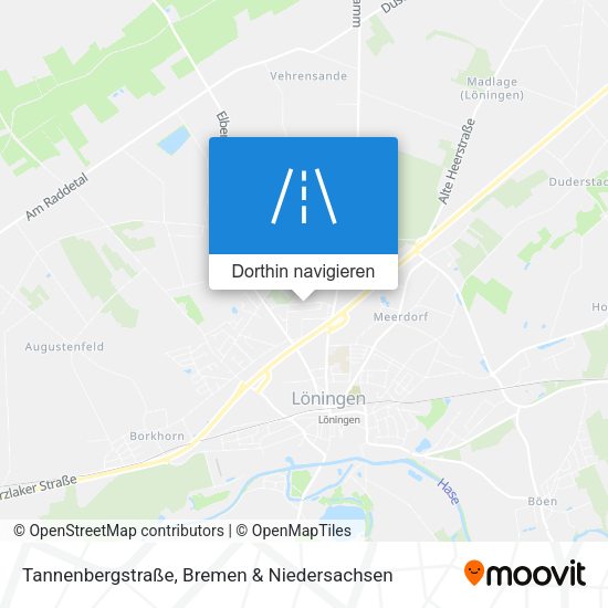 Tannenbergstraße Karte
