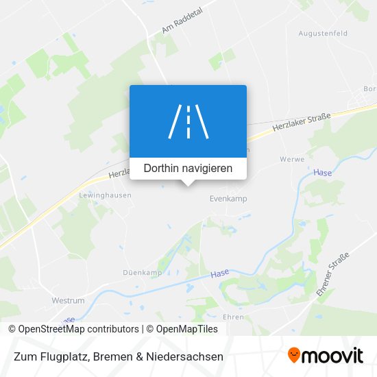 Zum Flugplatz Karte